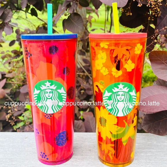 🍓SOLD OUT🌼Starbucks Summer 2 Floral Printed Lid Venti Tumblers - Picture 15 of 15